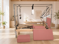 Cadillac Reformer de Pilates portable en érable massif de qualité supérieure avec trapèze 3-en-1 et barre de pieds externe pour l'exercice corporel à domicile ou en studio