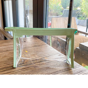 Caja de Almacenamiento de Maquillaje Transparente, Impermeable, con Cierre, de Gran Capacidad, para Estudiantes Durante las <span class=keywords><strong>Exámenes</strong></span>, Diseño Triangular - Product Image 3