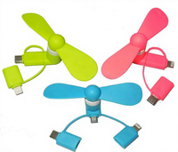 Mini Ventilador USB Tipo C 2 en 1 para Teléfono Celular con Logotipo Personalizado, Regalos Promocionales Personalizados, Ventilador 3 en 1 para Teléfono Móvil para iPhone y Android