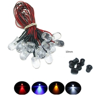 Diodes LED transparentes DC3V 5V 12V 24V 3MM 5MM 10MM pour pré-câble rouge/vert/bleu/jaune/UV/ Orange/rose/chaud/blanc/RGB