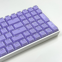 Jelly Keycaps-Crystal Cute purple Keycaps 136Keys OEM Profile for 61/68/84/87/98/100 Cherry Gateron MX Mechanical