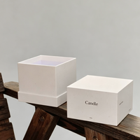 Boîte à bougies rigide de luxe haut de gamme, couleur personnalisée, logo, vente en gros, boîte cadeau avec insert