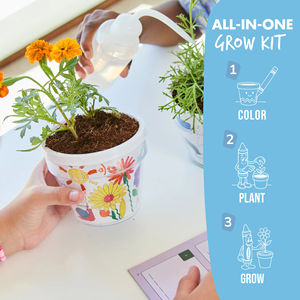 Kit de Jardinage Créatif pour Enfants : Pot de Coloriage DIY, Cadeau Idéal - Garden Republic Jnr <span class=keywords><strong>Crayola</strong></span> Color & Plant Starter Kit - Product Image 5