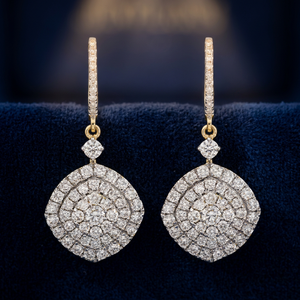 เครื่องประดับทองคำขาว 14K ชุบโรเดียม ดีไซน์หรูหรา โดดเด่นไม่ซ้ำใคร เหมาะสำหรับงานแต่งงาน ของขวัญสุดพิเศษ ประดับด้วยคริสตัลทรงกลมแบบพวงมาลัย - Product Image 1