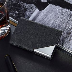 Porte-cartes multi-cartes en cuir PU et acier inoxydable pour homme/femme, porte-cartes de crédit et de visite, cadeau promotionnel d'affaires - Product Image 3