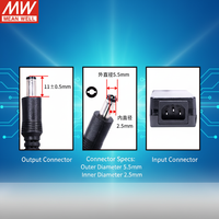 Adaptateur secteur de bureau AC-DC de qualité médicale Mean Well GSM60A24-P1J 60W 24V 2.5A, alimentation électrique, efficacité de 90,5 %, garantie de 3 ans