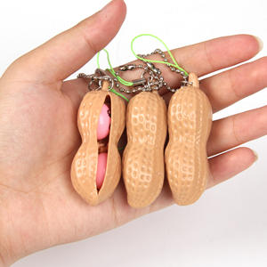 Juguete de dedo TPR con forma de cacahuete, novedoso, de soja, con compresión infinita para aliviar el estrés, llavero creativo con forma de vaina de soja - Product Image 4