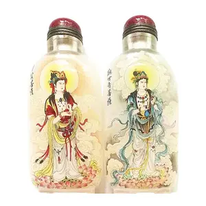 Bottiglie di tabacco da fiuto in vetro di arte popolare cinese per pittura d'interni personalizzate all'interno di una bottiglia da fiuto dipinta