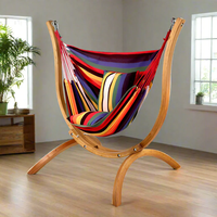 Chaise hamac de jardin suspendue en bois autoportante avec chaise hamac