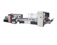 Machine entièrement automatique de collage et d'agrafage de cartons / Plioir-colleuse-agrafeuse pour boîtes en carton ondulé