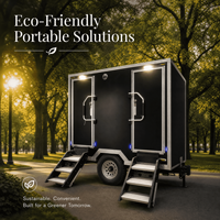 WC mobile de luxe personnalisé avec douche intégrée, pour événements VIP, parcs et camping-grounds, sanitaire, économique en eau, WC public portable