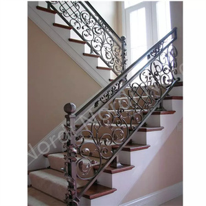 Nordi tùy chỉnh rèn sắt lan can hiện đại sang trọng cổ kim loại tay vịn cho ngôi nhà và biệt thự làm bằng hợp kim nhôm - Product Image 2