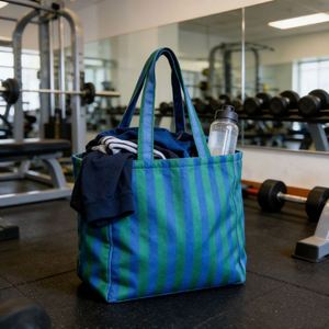 Fashion Striped Tote <b>Large</b> Capacity Women Shoulder Reusable Beach <b>Bag</b> Travel Shopping Handbag - Product Image 3