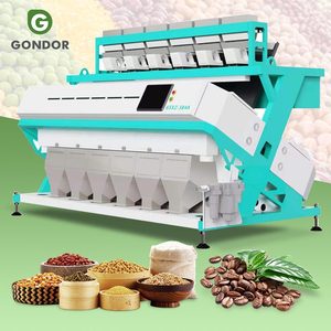 Ligne de traitement des grains de riz 500 kg/h, machine de tri de couleur pour graines de citrouille, fruits et légumineuses, pour pois-œufs - Product Image 1