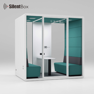 Acoustic Silent Pod Large Size Office Furniture Interview Glass Room Meeting Reception Room <strong>Cubicles</strong> Office <strong>Phone</strong> Calling <strong>Booth</strong> - Product Image 5