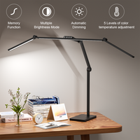 Lampe de bureau professionnelle pour architecte, réglable, à double bras, LED, pour dessin, design, studio, plans et travaux.