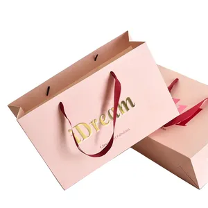 Tùy Chỉnh Nghệ Thuật Bền Giấy Thân Thiện Với Môi Không Thấm Nước Sang Trọng Xử Lý Mini Mua Sắm Túi Quà Tặng Cho Quần Áo & Giày Với In Logo - Product Image 2