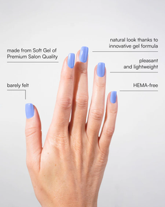 Private Label Blaue Kurze Quadratische Weiche Gel-Nägel Einfach Aufzutragen Wiederverwendbare Klebeaufkleber Künstliche Nägel Aufdrücknägel Falsche Nägel - Product Image 2