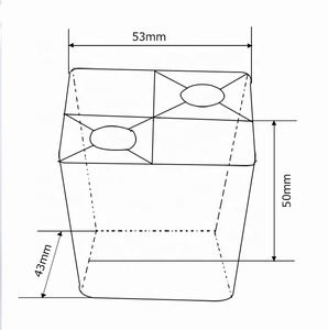 Reposapiés de silla de altura ajustable con pata de muebles de plástico ABS cuadrado promocional para interior/exterior para sala de estar y dormitorio - Product Image 2