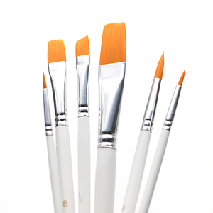 Set di pennelli in nylon Bview Art da 6 pezzi - Pennelli a punta piatta e rotonda per acquerello, gouache, acrilico, per artisti professionisti. - Product Image 6