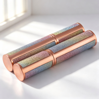 Tube de mascara vide rond arc-en-ciel en gros, emballage cosmétique or rose pour mascara de marque privée