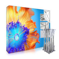 Boîte à lumière LED pop-up 7,5x10 pieds, publicité personnalisée avec logo LED, affichage rétroéclairé pliable en aluminium