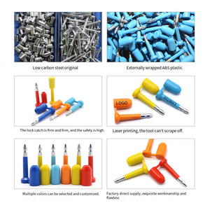 Hoge Veiligheid Transport Container Lock Lood Veiligheidsbout Afdichting Wegwerp Lood Afdichting Koolstofstaal <span class=keywords><strong>Outsourcing</strong></span> Abs Plastic - Product Image 6