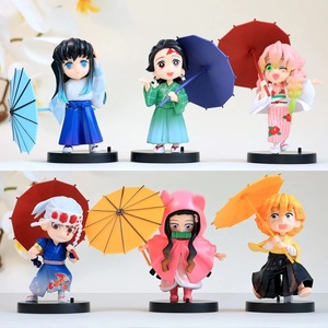 Figurine d'action en PVC, ornements de voiture, dessin animé, anime, <span class=keywords><strong>démon</strong></span> Tanjirou, boîte mystère tendance, collection de figurines d'action, jouet personnalisé - Product Image 4