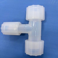 Raccord en T en PFA, connecteur en T à filetage mâle en fluoroplastique, T égal en PFA, joint de tube résistant à la corrosion pour l'électronique semi-conductrice et les laboratoires