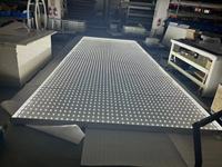 Panneau lumineux LED RGB en tissu, personnalisé en usine chinoise, grand format rectangulaire suspendu pour supermarché, cadre en aluminium découpable