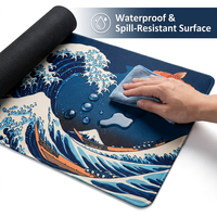 Tapis de souris de jeu personnalisé, grand format 900x400mm, imperméable, XXL, tapis de bureau, impression par sublimation, logo personnalisé OEM pour les joueurs et le bureau