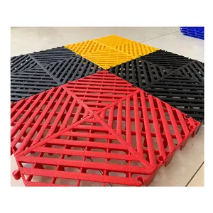 Free Design Removable Plastic Pp Vented Interlocking Car Garage Floor Tiles