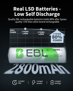 Chargeurs portables EBL pliables avec piles, recharge murale, intelligentes, multifonctions, rapides, USB, AA, AAA, 9V, NIMH, NICD - Product Image 6