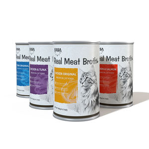 Ração Úmida para Gatos e Cães em Lata de 400g, Caldo com Frango, Atum e Salmão, Pet <span class=keywords><strong>Food</strong></span>, Snack Úmido para Gatos - Product Image 5