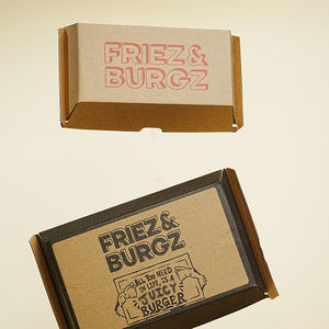 กล่องใส่อาหารแฮมเบอร์เกอร์กระดาษลูกฟูกเกรดอาหารพิมพ์โลโก้ได้ตามต้องการ - Product Image 4