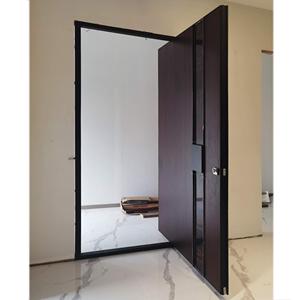 Portes <span class=keywords><strong>d</strong></span>'entrée extérieures de luxe en acier métal bois aluminium à pivot pour maisons modernes - Product Image 5