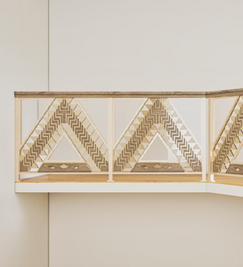 סגנון חדש עץ באלסטר זכוכית מעקה נירוסטה הבזח למינציה זכוכית למינציה - Product Image 3