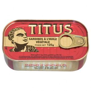 Sardinas Titus en Lata de 125 g en Aceite Vegetal a Precio Económico, Paquete de 50 Latas - Product Image 5