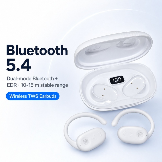 Enc TWS Earbuds IPX-5 Waterproof for 5.4 Wireless HIFI Digital Display Earphones
