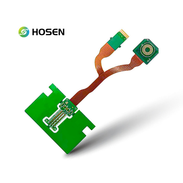 HOSEN Medical Multi-layer Lightweight Buried Blind Hole Board HDI Process Rigid-flex PCB 1 oz Copper Orange Green Solder Mask