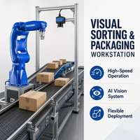 Cellule robotique complète Yaskawa Motoman GP8, bras robotique industriel à 6 axes pour station de tri automatique