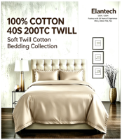 Ensemble de draps en coton uni, literie 100% coton, linge de lit en coton uni, ensemble de literie en coton prêt pour l'hôtel