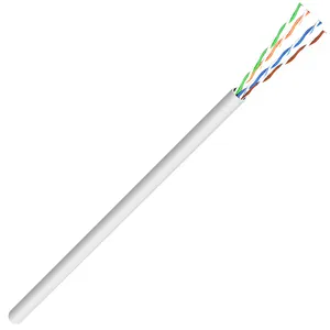 Kabel Ethernet jaringan Premium Cat 5e, tidak dilindungi Twisted Pair (UTP) 4 pasang 24 Awg plenum Rated - CMP, FT6