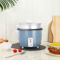 Cuisinière à riz électrique automatique intelligente pour la maison, avec fonction de maintien au chaud, tasse à mesurer, acier inoxydable, forme de tambour antiadhésif