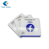 Étiquette RFID miniature personnalisée 80*80mm / Logo personnalisable, carte de membre NFC, affichage de menu, autocollant de bureau, acrylique transparent pour usage hôtelier