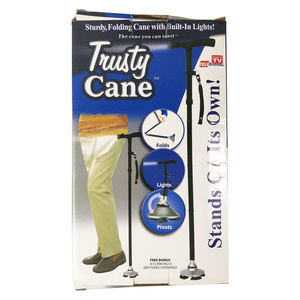 Bastón telescópico plegable Trusty Cane con luz y función de apoyo para personas mayores, de aleación de aluminio, 860-980 cm - Product Image 3