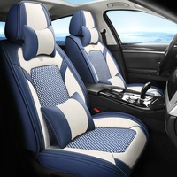 Housse de siège de voiture complète personnalisée avec logo, luxueuse, écologique, respirante, pour Civic Golf Passat CC avec cuir Napa universel
