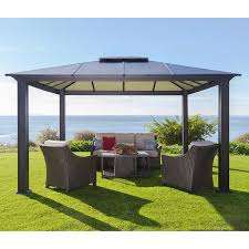 Gazebo de Madera <span class=keywords><strong>Alto</strong></span> y Lujoso para Exteriores, Protección contra Sol, Lluvia y Nieve - Product Image 3