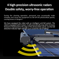 Robot de nettoyage de panneaux solaires SUNNOVA L1 haute efficacité 3 MW/jour à double brosse, adapté pour 20 panneaux °   Entretien des Centrales Photovoltaïques