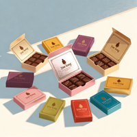 Boîte cadeau de luxe en carton biodégradable pour barres chocolatées, avec logo personnalisé et séparateur, vente en gros